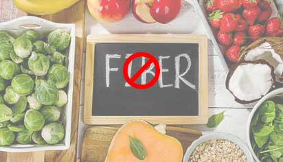 Avoiding high fiber foods